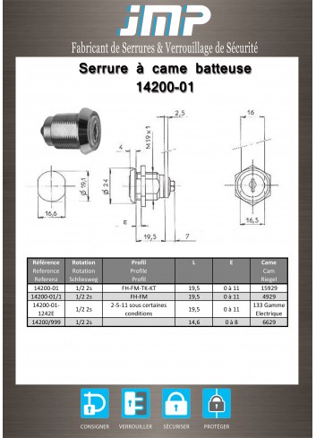 Hebelschlösser 14200-01 - Technischer Plan