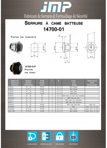 Hebelschlösser 14700-01 - Technischer Plan