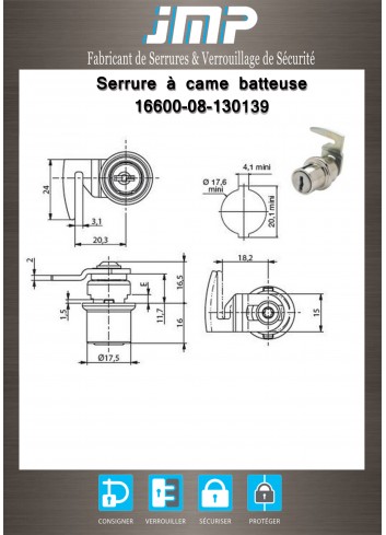 Hebelschlösser 16600-08-130139 - Technischer Plan