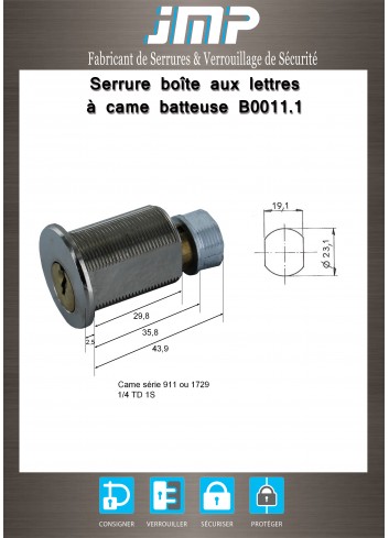 Hebelschlösser B00111 - N ° RATP - Technischer Plan