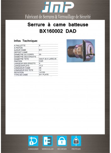 Hebelschlösser BX160002 DAD - Technischer Plan