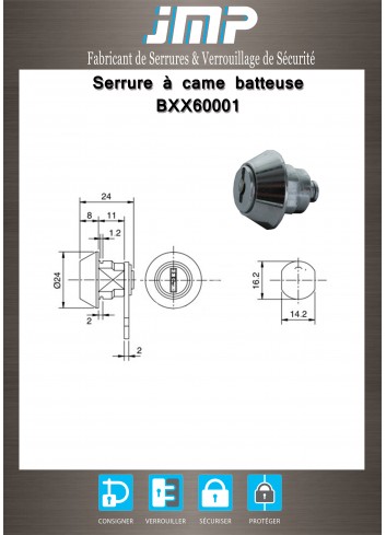 Hebelschlösser BXX60001 - Technischer Plan