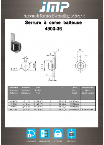 Hebelschlösser 4900-36 - technischer Plan