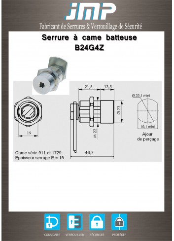 Hebelschlösser B24G4Z - Technischer Plan