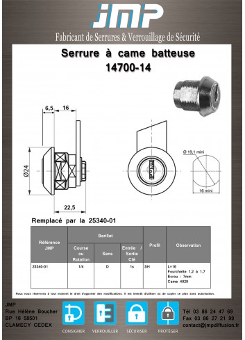 Hebelschlösser 14700-14 - Technischer Plan