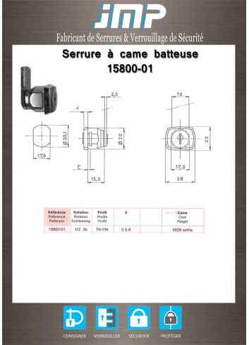 Hebelschlösser 15800-01 - Technischer Plan