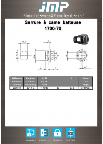 Hebelschlösser 1700-70 - Technischer Plan