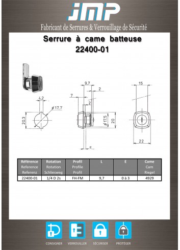 Hebelschlösser 22400-01 - Technischer Plan