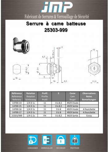 Hebelschlösser 25303-999 - Technischer Plan