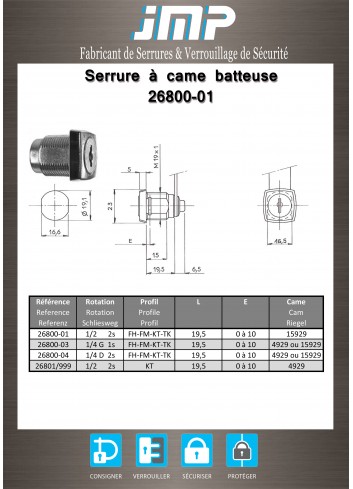 Hebelschlösser 26800-01 - Technischer Plan