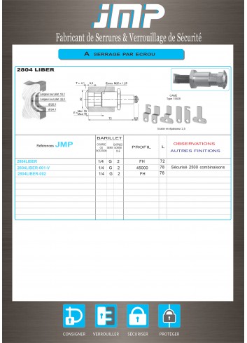 Hebelschlösser 2804 LIBER - Technischer Plan