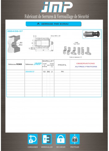 Hebelschlösser 2804-99 - Technischer Plan