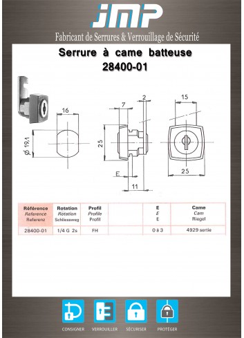 Hebelschlösser 28400-01 - Technischer Plan