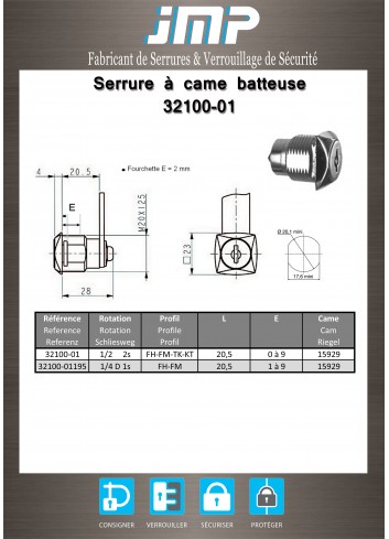 Hebelschlösser 32100-01 - Technischer Plan