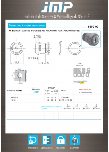 Hebelschlösser 6600-02 - Technischer Plan