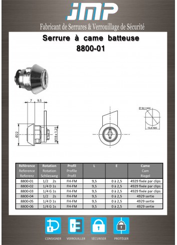 Hebelschlösser 8800-01 - Technischer Plan