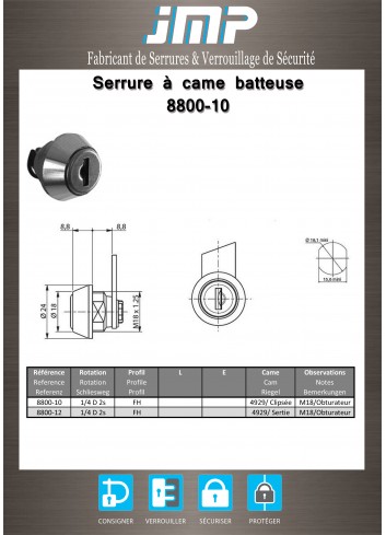 Hebelschlösser 8800-10 - Technischer Plan