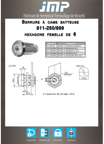 Hebelschlösser 911-250-999 - Technischer Plan