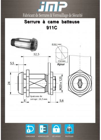 Hebelschlösser 911C - Technischer Plan