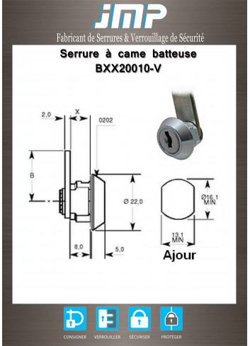 Hebelschlösser BXX20010-V  - Technischer Plan